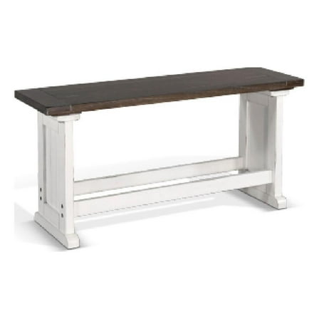 Orso Counter Height Dining Bench- Farmhouse Off White