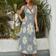 thumbnail image 2 of Floral Vestido Sin Mangas Para Mujer, Traje De, Ropa De Cumpleaños, Verano, 2 of 5