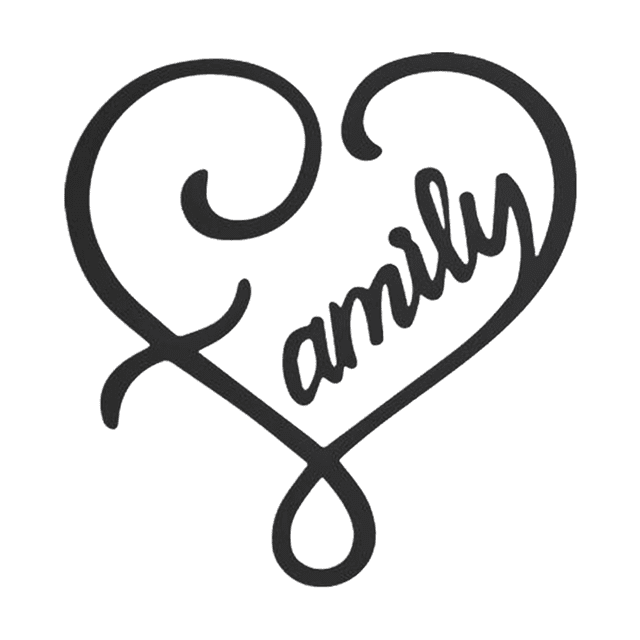Cuadro Decorativo de Metal con Diseño love family Grande