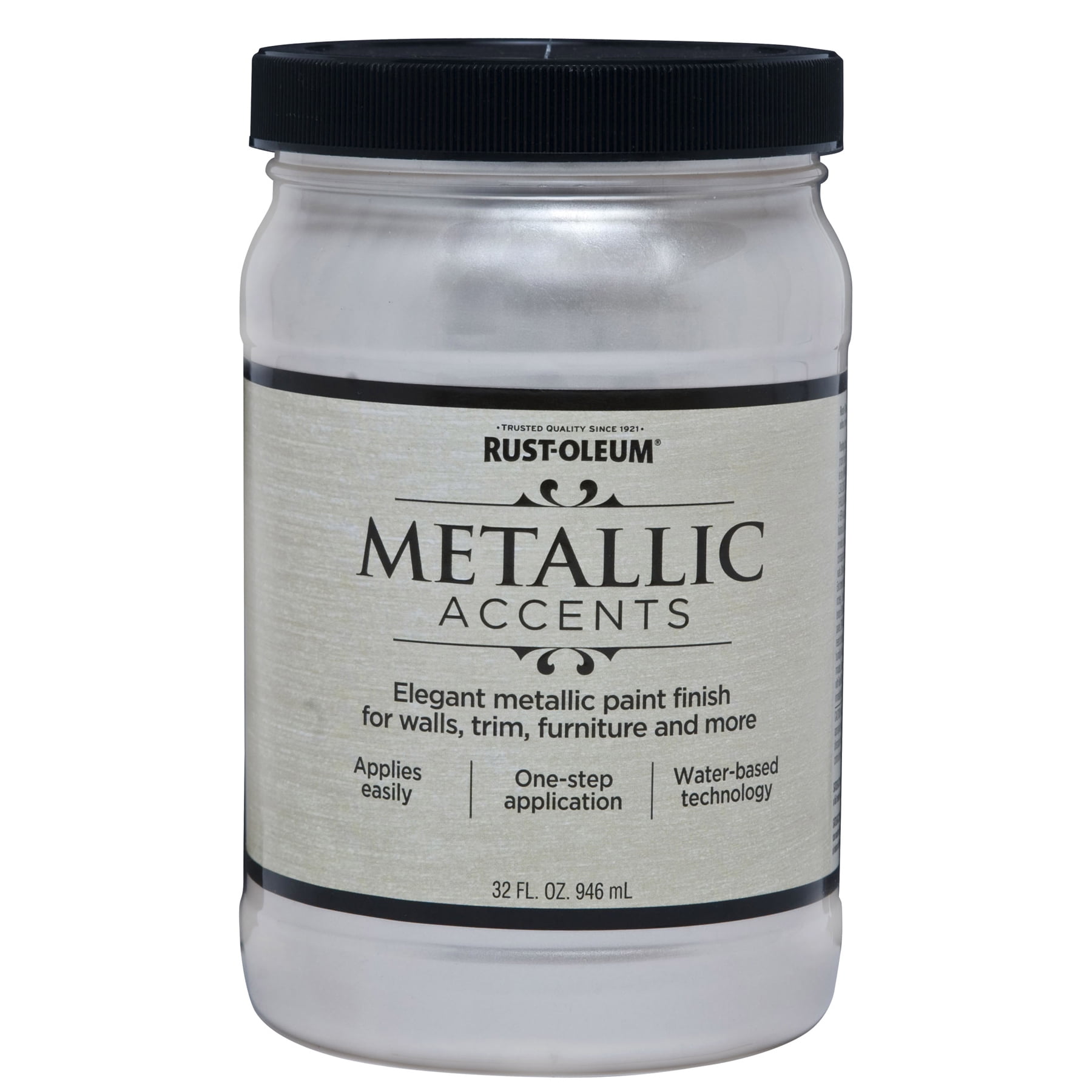 2 Pack, Sea Shell, Rust-Oleum Metallic Accents Paint- 253610, Quart