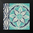 thumbnail image 2 of Zarris, Chariklia 12x12 Black Modern Framed Museum Art Print Titled - Blue Batik Tile IV, 2 of 5