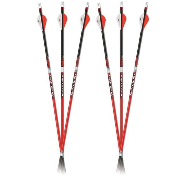 Carbon Express Maxima RED Small Diameter .300 Arrows 6-Pack - Red/Black