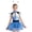 Blue, variant on renvena Kids Girls Shiny Metallic Tutu Skirted Leotard Dress with Hair Hoop Blue 10