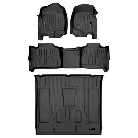 SMARTLINER 3 Rows Custom Fit Floor Liners Compatible with 2007 - 2010 Chevrolet Tahoe 8 Passenger