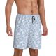 thumbnail image 2 of Fotbe Gray White Floral Pantalones Cortos de Pijama para Hombre, Ropa de Dormir, Pantalones de Pijama Cortos para Hombre-4X-Large, 2 of 6