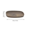 thumbnail image 3 of Wooden Coffee Table Tray Platter for Snacks and Fruit, Brown Decorative Serving Tray for Home Storage and Organization, 3 of 7