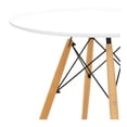 thumbnail image 2 of Aron Living Pyramid 30" Round Mid-Century Wood Dining Table in White, 2 of 5