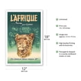 thumbnail image 2 of L’Afrique par Clipper (Africa by Clipper) - African Cheetah - Vintage Airline Travel Poster c.1950 - Master Art Print (Unframed) 12in x 18in, 2 of 4