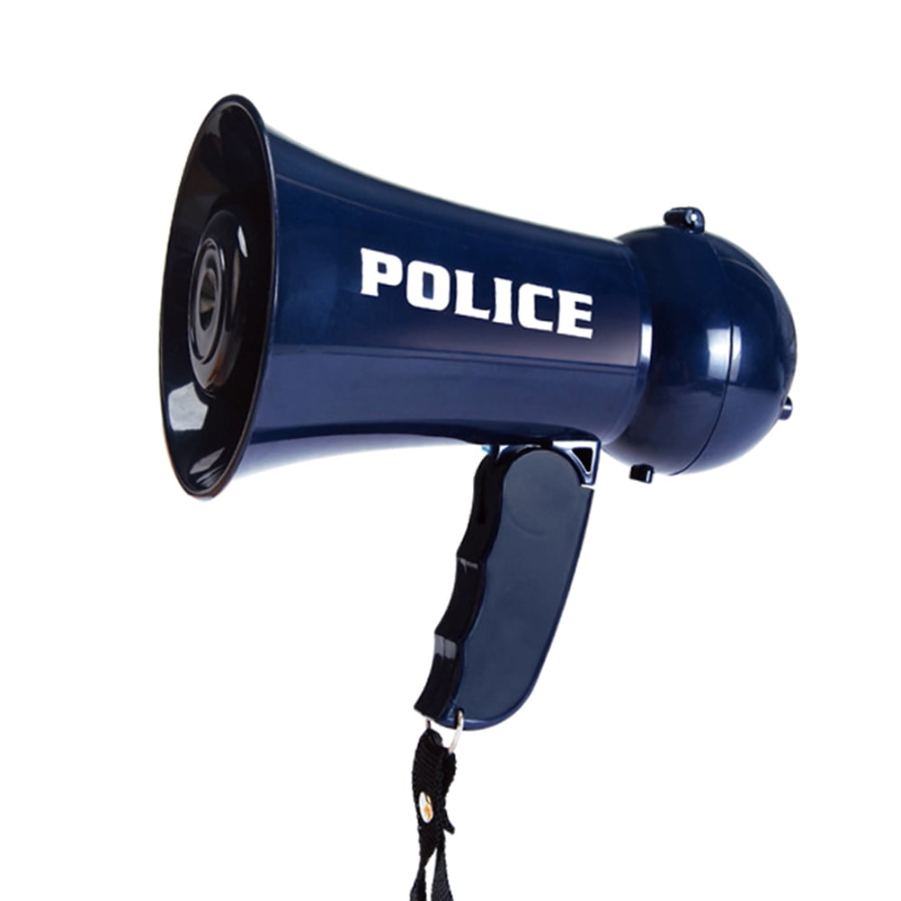 Police Officer Toy Megaphone w/ Siren Sounds Kids Role Playing Dress Up Set 
