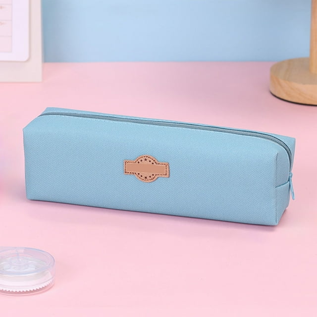 Bolsa de papelería de estilo sencillo,caja de lápices de dibujos animados,organizador de gran capacidad para estudiantes y útiles escolares