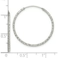 thumbnail image 4 of Sterling Silver Diamond Cut 1.5X28mm Endless Hoop Earrings (28.3 X 28.5) Made In India qe14100, 4 of 5