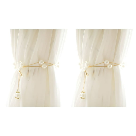 AUQ 2Pcs Curtain Tie Backs for Curtains,23" Curtain Tie Backs for Curtains,Curtain Holder,Gold