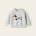 thumbnail image 2 of Ulitacool Winter Sweatshirt For Girls Long Sleeve Crewneck Pullover Hoodie Sweatshirt Kids With Fabric School Fall Cartoon Prints Tops Classic Wear Grey 5-6 Years, 2 of 4