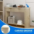thumbnail image 2 of DEXTRUS 47.2" Fluted Console Table with Drawer & Storage Shelf, Rustic Entryway Table, Oak, 2 of 8