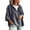 Gray, variant on Womens Half Zip Hoodie Short Sleeve Sweatshirt Drop Shoulder Drawstring Hooded Pullover Oversized Loose Fit Summer Fall Casual Top Solid Color Cozy Everyday Wear