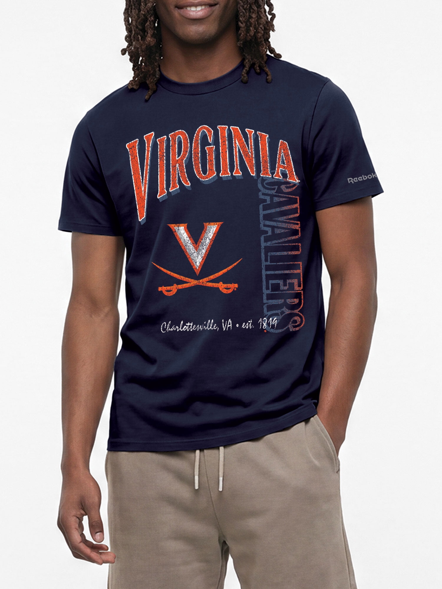 Virginia Cavaliers Reebok Mens Crew Neck Short Sleeve T-Shirt