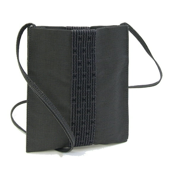 Pre-Owned Hermes Air Line Pochette Shoulder Bag, Gray Canvas Crossbody Bag for Women,... (Good)