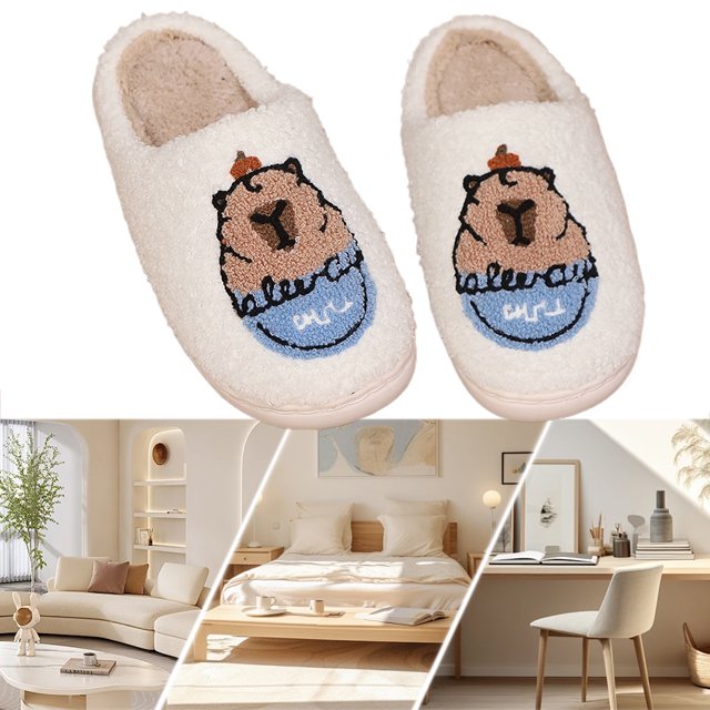 Felpa carpincho antideslizantes y esponjosas para el para el invierno (blanco 44-45)