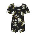 thumbnail image 3 of Fiudx Ropa de Mujer Top Estampado con Cuello Redondo y Manga Corta Informal para Mujer a La Moda, 3 of 3