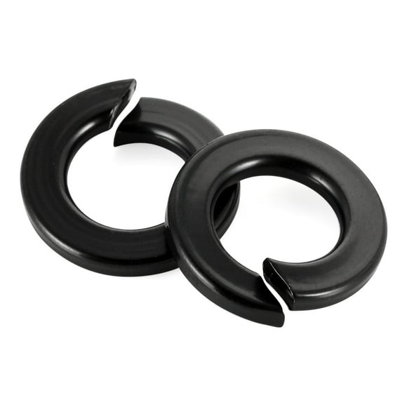 Woeilo M6 Black Spring Lock Washer, 304 Stainless Steel, Black Coating Split Lock Washer Elastic Gasket, for Screws Fasteners, 50 PCS M6 M6