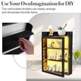 thumbnail image 7 of 11x16 Shadow Box Frame With Light  Memorial Display Case Shelves And Top Platform Deep For Pet Dog Keepsakes Flowers Black, 7 of 7