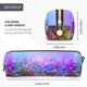 thumbnail image 3 of Balery Colorful Purple Cosmos Flower Estuche de Lápices de Cuero Impreso, Estuche para Suministros de Arte, Estuche de Lápices con Cremallera, Estuche de Almacenamiento de Papelería, 3 of 7