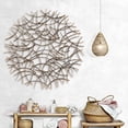thumbnail image 5 of Contemporary Home Living 32.5" Rustic Bronze Abstract Swirl Handmade Round Wall Decor, 5 of 5