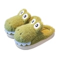 thumbnail image 3 of Otqutp Children Round Toe Slippers Girls Boys Home Slippers Warm House Slippers for Toddler Lined Winter Indoor Shoes House Shoes Bedroom Slipper(Multi-color,9-9.5 Years), 3 of 5