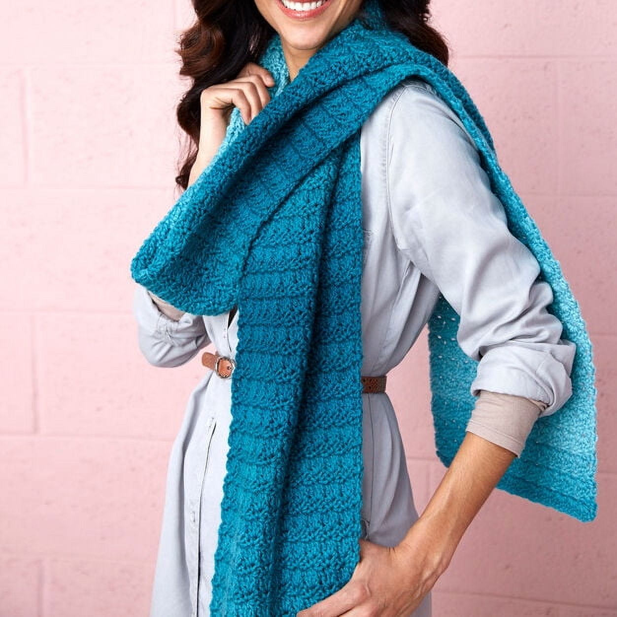 Red Heart Super Saver Ombre Yarn, Deep Teal photo 5