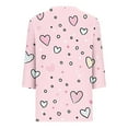 thumbnail image 4 of VKOYWKM Valentine's T Shirts for Women Love Graphic Tees 3/4 Sleeve V Neck Holiday T-Shirts Valentines Day Gifts, 4 of 5
