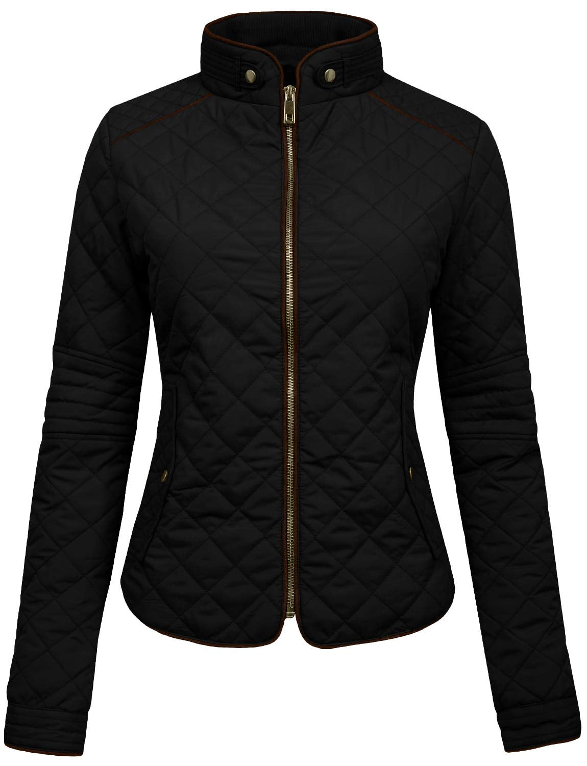 J. METHOD Women’s Lightweight Quilted Jacket Long Sleeve Full Zip Up