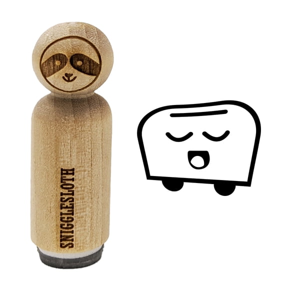 Cute Kawaii Toaster Rubber Stamp for Scrapbooking Crafting Stamping - Mini 1/2 Inch