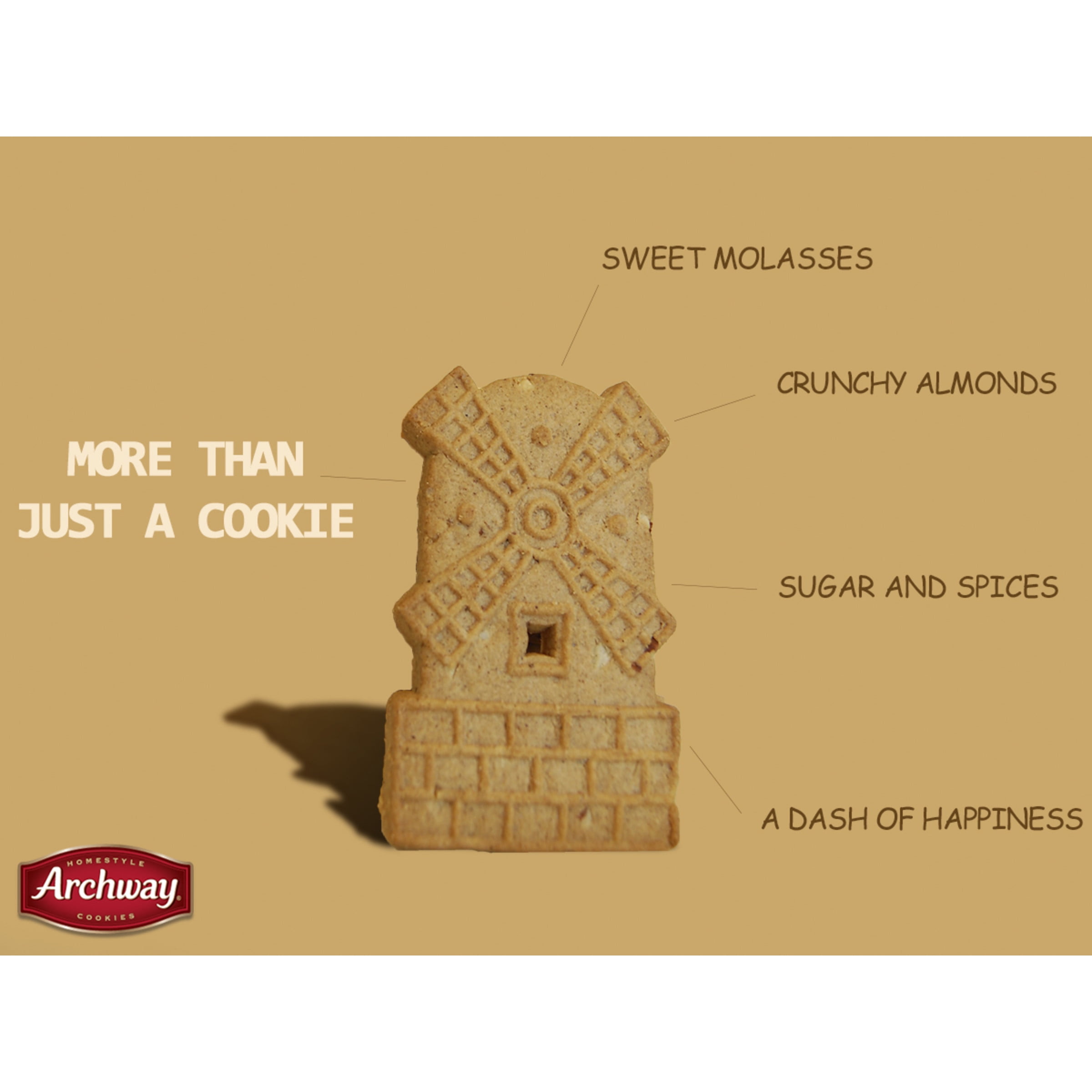 Archway Classics Crispy Windmill Cookies, 3-Pack 9 oz. Trays