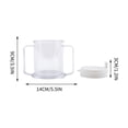thumbnail image 3 of Sippy Cup for Adults, Beakers for Elderly with Large Capacity, Spill Proof Adult Sippy Cup Clear Plastic Dysphagia Cups with Handle and Lid for Easy Drinking, 3 of 9