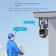 thumbnail image 3 of 6MP 360° Camera Wifi Outdoor Dual Screens AI Auto Tracking Wireless Surveillance Camera US Plug, 3 of 8