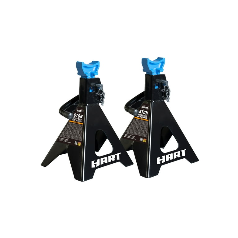 Hart T46002C Double Locking Steel Jack Stands, Black, 1 Pair