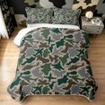 thumbnail image 2 of Manfei Retro Airplane Camo Twin Quilt Set, Old Fashion Plane Vehicle Twin Coverlet Set, Woodland Green, 2-Piece, 1 Bedspread and 1 Pillowcase, 2 of 7