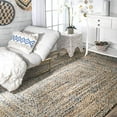 thumbnail image 1 of nuLOOM MGDR01A-508 Hand Braided Eliz Jute Rug, 5` x 8`, Blue, 1 of 2
