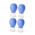 thumbnail image 4 of Juego de 4 ventosas faciales para masaje facial, ventosas de vacío profesionales para cuello y músculos, para uso doméstico en salones de belleza y Azul, 4 of 8