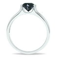 thumbnail image 3 of SZUL Women's 1 Carat Half Bezel Black Diamond Solitaire Ring in 10K White Gold, 3 of 5