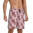 thumbnail image 2 of Kdxio Orchids Flowers Print Mens Sleep Shorts Bottoms Soft Comfy Pajama Wear Pants with Drawstring Pockets, 2 of 7