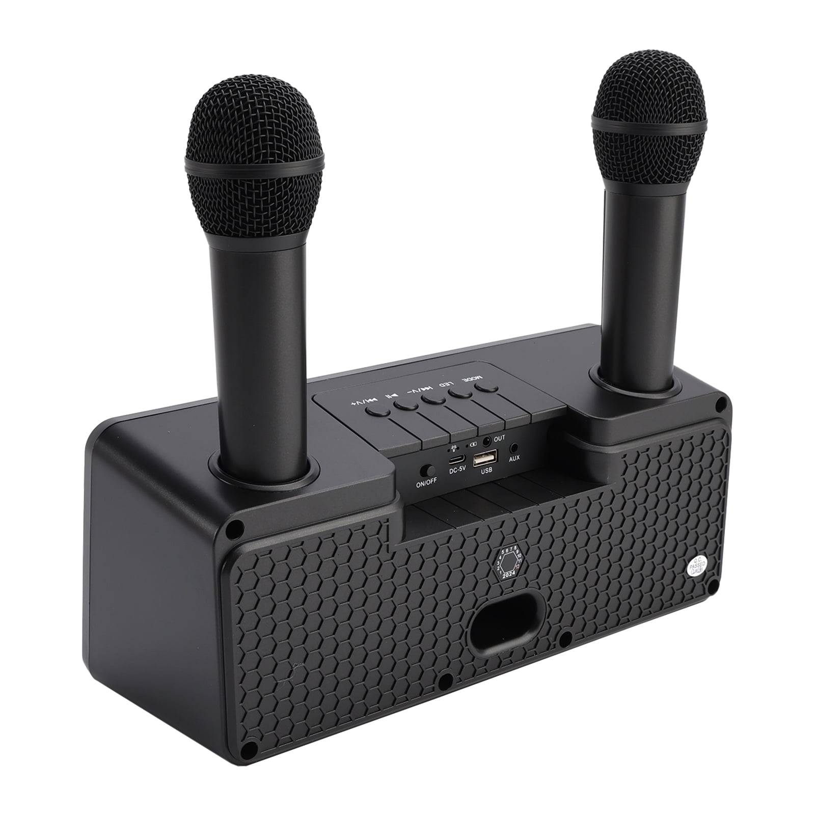 Wireless Bluetooth Dual Microphone Karaoke All-In-One Speaker for Home Outdoor