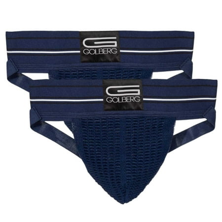 Golberg Premium Men's Athletic Supporters for Sports and Exercise in a Pack of 2 - Jock Strap Underwear with Extra Strength (Best Underwear For Exercise Men)