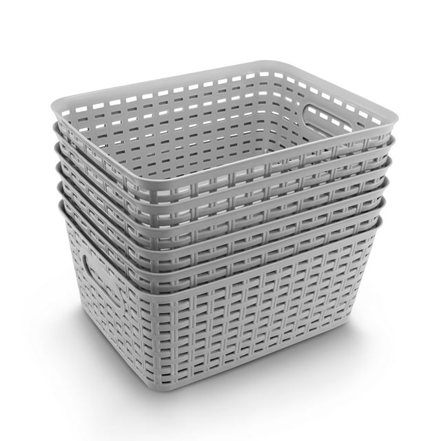 Cestas de almacenamiento plástico 6 piezas