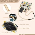 thumbnail image 3 of FORMRS Women Crossbody Purse with Chain Strap Vegan Leather Shoulder Handbag, Retro Yellow Floral, 3 of 7