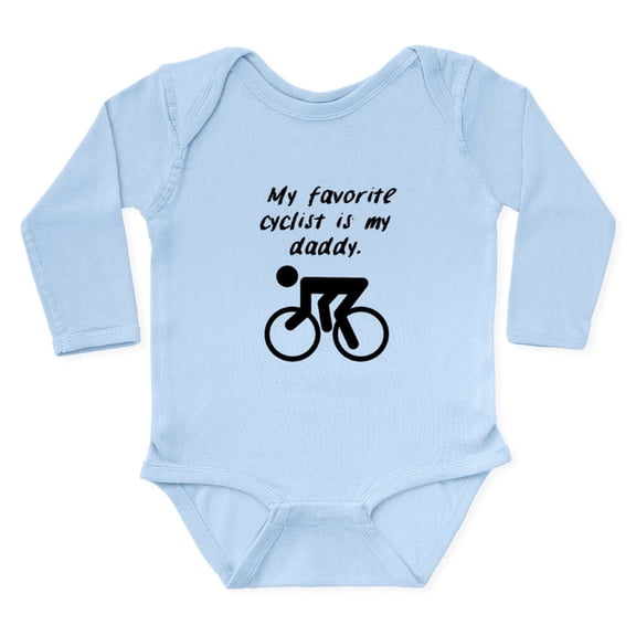 CafePress - My Favorite Cyclist Is My Daddy Body Suit - Long Sleeve Cotton Baby Bodysuit