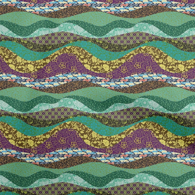 oneOone Rayon Light Green Fabric Floral Sewing Craft Projects Fabric Prints By Yard 56 Inch Wide