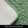 thumbnail image 4 of Bathroom Rugs Sets 3 Piece Including U Shaped Toilet Rug - Soft Absorbent Bath Mats Set with Non Slip Rubber Backside, Machine Washable - Sage Green, 20"x30"+16"x24"+U 20"x24" Sage Green, 4 of 7