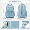 thumbnail image 5 of Cute Backpack for Women Men, Waterproof High School Bag Basic Backpack for College Students, Travel Laptop Backpack Lightweight Casual Daypack, Middle School Bookbag, Blue, 5 of 8