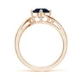 thumbnail image 2 of Angara Natural 1.6 Ct. Blue Sapphire Solitaire Ring in 14K Rose Gold for Women (Ring Size: 3), 2 of 9